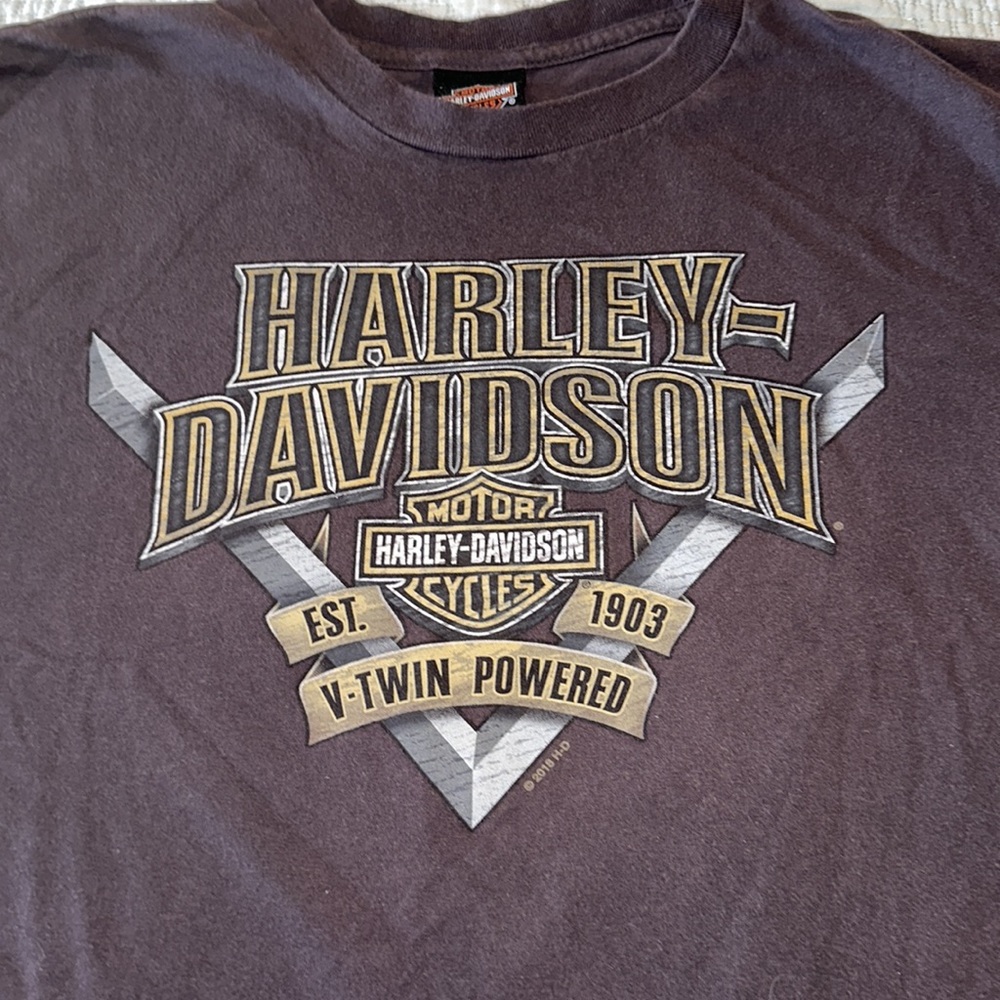Men’s Harley-Davidson New Bern NC fishing boat t shirt size L made in USA